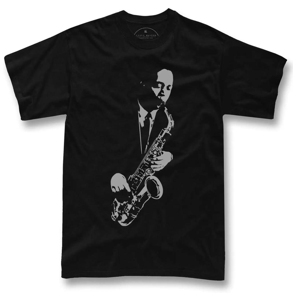 Jazz T Shirt sax saxophone classic music S 5XL sweaT vintage Washed Versatile Top For Everyday Wear Stretched Soft Stylish