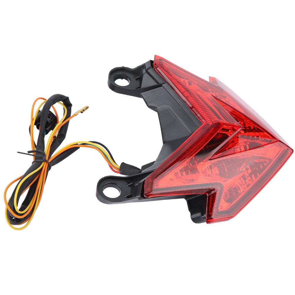 Motorcycle LED Tail Light Lamp Brake Turn Signal Taillight for Kawasaki Z800 2013 2014 (Red)