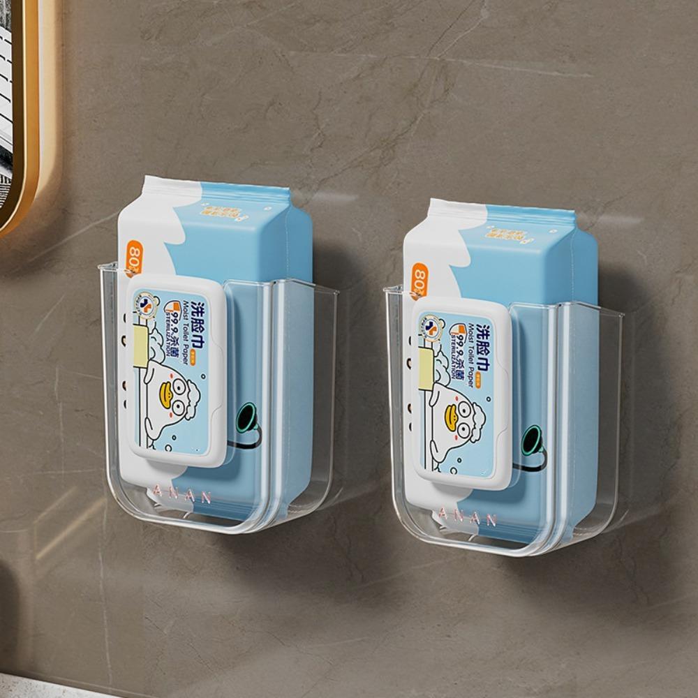 With Large Opening Wet Tissue Storage Box Wall-Mounted Toilet Paper Holder New Wet Wipe Dispenser