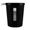 Trash Bin Garbage with Pressure Ring No Lid Space-Saving Plastic Kitchen Waste Container Bathroom Living Room Striped Can for Daily Life