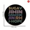BTS Member Names Retro Neon Style Enamel Brooch, Kpop ARMY Fans Metal Pin Badge, Bangtan Boys Backpack & Clothing Accessory