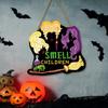 Funny Halloween Pumpkin Door Sign Creative Door Hanging Pendant Pumpkin Hanger Wreath  Atmosphere