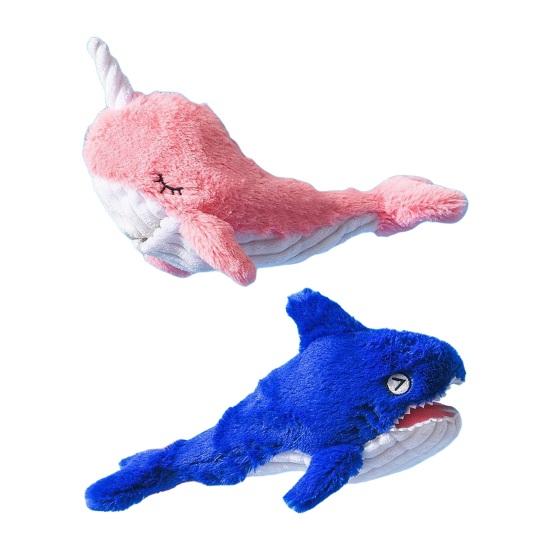 Squeaky Dog Toy Interactive Moving Pet Toy Rechargeable Plush Shark Toy Wiggly Fish Pet Toy for Small Medium Large Dogs