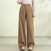 Fanzhen Women's High-Waist Wide-Leg Wool Blend Casual Pants