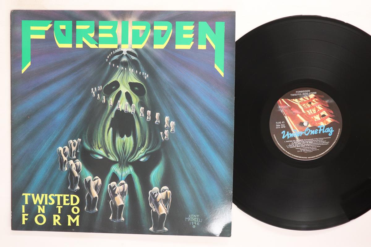 Виниловая пластинка FORBIDDEN  Twisted Into Form FLAG43 UNDER ONE FLAG 1990 Великобритания Металл Б/У