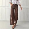 Damen High Waist Wide Leg Jeans Lockere Gerade Hose Nicht Stretch Gewaschen Vintage Commuter Lässige Denim Hose