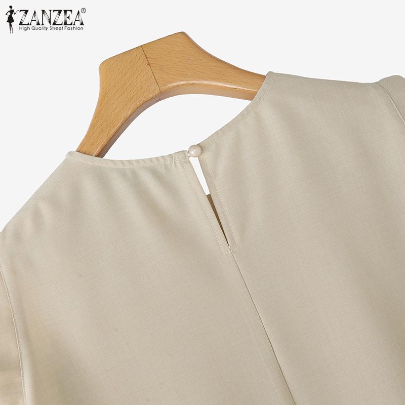 ZANZEA Women Summer Casual Round Neck Loose Sleeveless Tank Tops