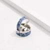 2 Pezzi Anelli Creativi Coppia Cielo Stellato di Van Gogh Anello Aperto Luna Stella Notturna per Donne Uomini Amanti Matrimonio Anello Dito Anello Argento Gioiello