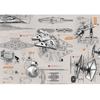 Wallpaper - Mosquito - Star Wars Blueprints - 368 X 254 Cm - Washable - Glue Included