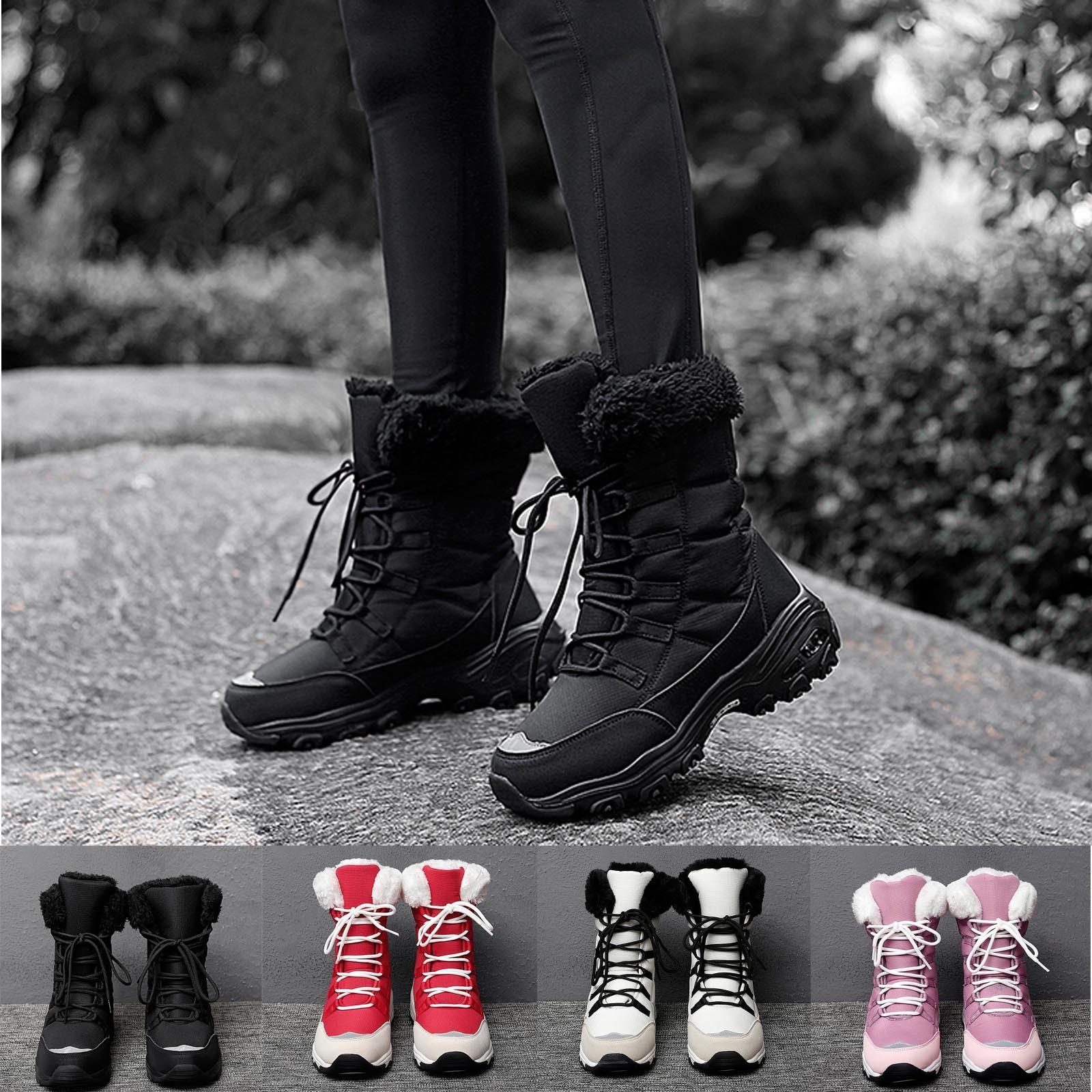 

Women s Winter Outdoor Plus Velvet Non-slip Mid-tube Platform Snow Boots