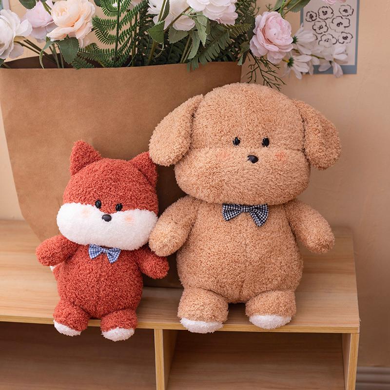 Bear Cute Puppy Rabbit Fox Plush Toy Cartoon Girl Sleep Companion Holiday Gift