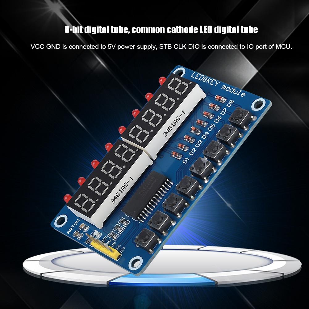 New 8 Bit Digital LED Key Digital Tube TM1638 Display Module For Arduino AVR Authentic