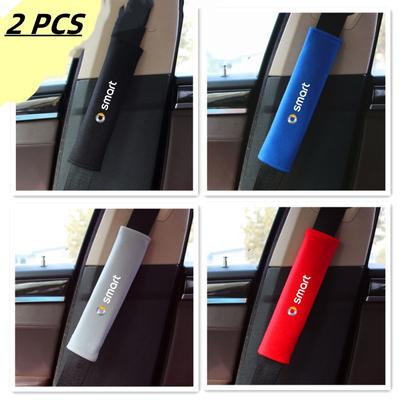 2pcs Car Seat Belts Padding Shoulder Strap Protection Seatbelt Cover Interior For Smart 451 453 Fortwo Forfour Car