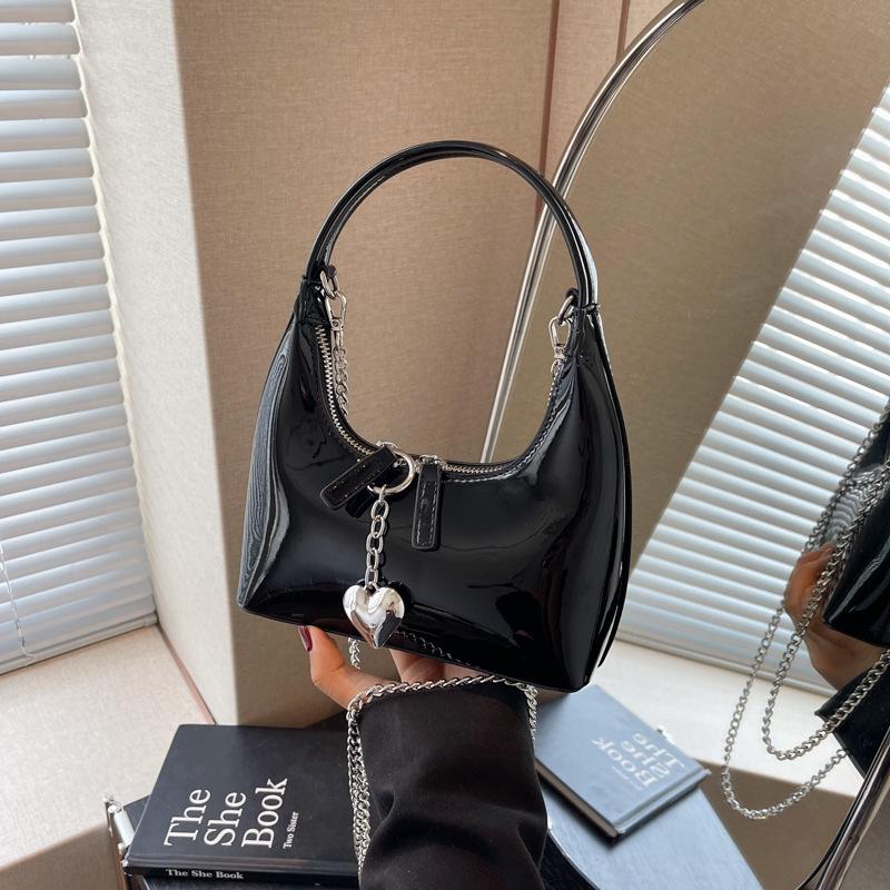 French Silver Texture Underarm Bag Women's Summer High-end Niche Shoulder Bag Handbag Korean Version Ins Bag