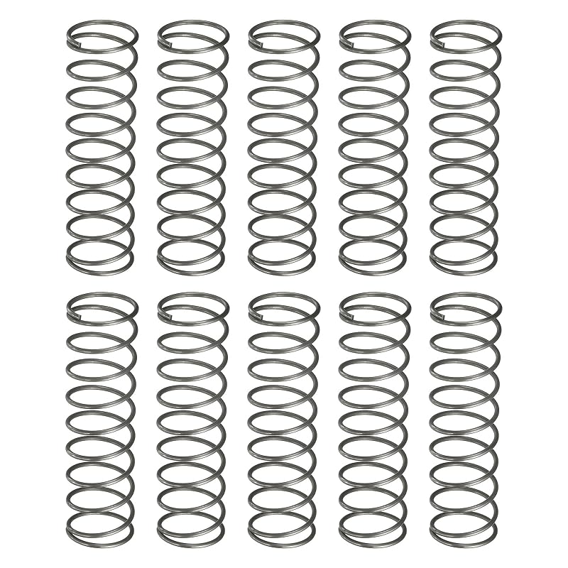 uxcell Compression Springs, 1mm Wire Diameter, 14mm Outer Diameter, 50mm Free Length, Small Compression Springs, Coil Springs, Carbon Steel, DIY Model