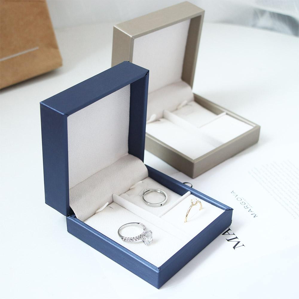 PU Leather Necklace Case Package Case Square Ring Box Jewelry Boxes Storage Case Earrings Storage
