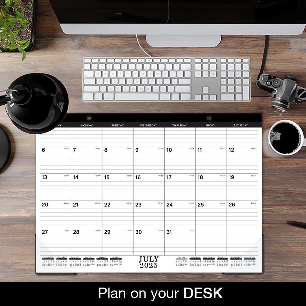 Desk Calendar 2025 - JAN. 2025 - DEC. 2025, 12 Monthly Calendar 2025,17" x 22", 2025 Large Desk Calendar with Thick Paper, Calendar with Corner