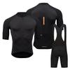 Mens Cycling Jersey Bib Shorts Set Breathable Quick-Dry Mountain Bike Apparel Outdoor Sports