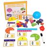 Montessori Fraction Learning Math Toy Arithmetic Teaching Aids Paper Card Early Educational Toys for Children Christmas Gifts