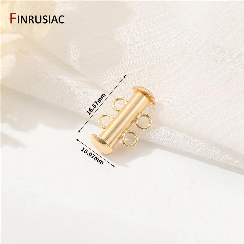 

Латунь с покрытием 14K Золотом Многорядный Замок-трубка с Зажимом Соединители Замок для Многослойных Украшений Браслетов Изделия для Изготовления Ювелирных Изделий 1 piece