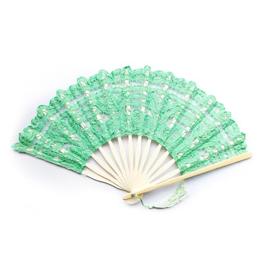 Yousheng Vintage Lace Folding Fan with Tassel Wedding Party Bride Hand Held Fan Portable Summer Fan Decoration Dance Performance Props Party