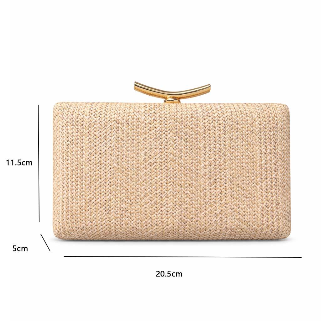 Nová raffiová tkaná taška přes rameno pro ženy Letní slaměná crossbody kabelka Módní večerní psaníčko
