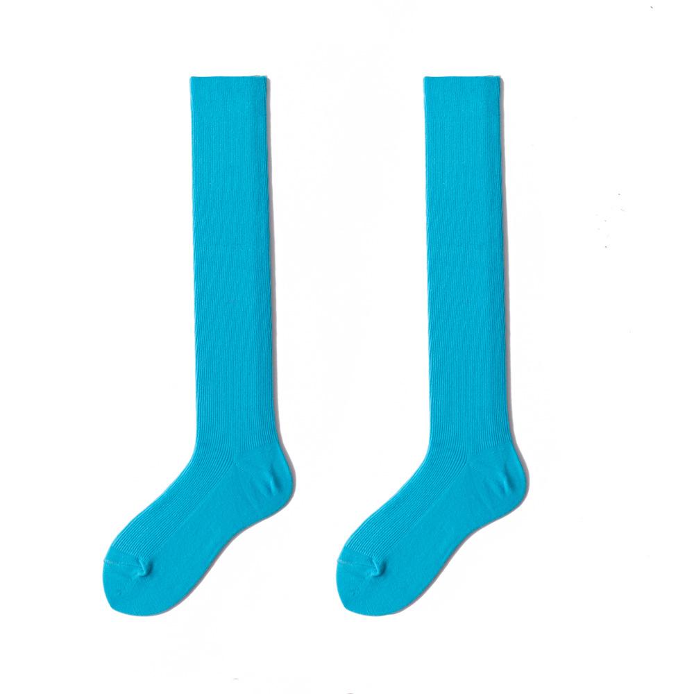 Candy-colored Knee-high Socks, Trendy Long Socks, Mid-calf Socks, Solid-colored High Socks, Sweat-absorbing and Breathable