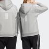 Adidas Solid Color Simple Letter Print Zip-Up Hoodie Jacket Unisex Tops Grey HM2683