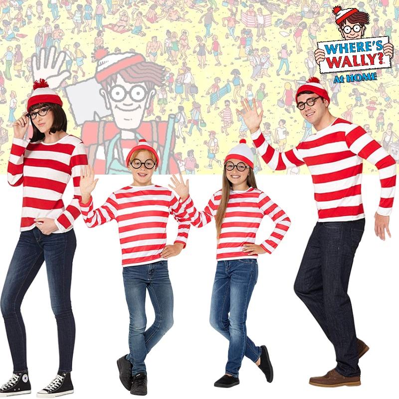 Where's Wally Halloween Costume Fun And Smart Uk Anime Cos Dress-up Outfit