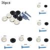 16pcs Stainless Steel Chrome Dome Cap for Screw Covering in Mirror Glass Furniture Bath Panel Sign and Display Installations