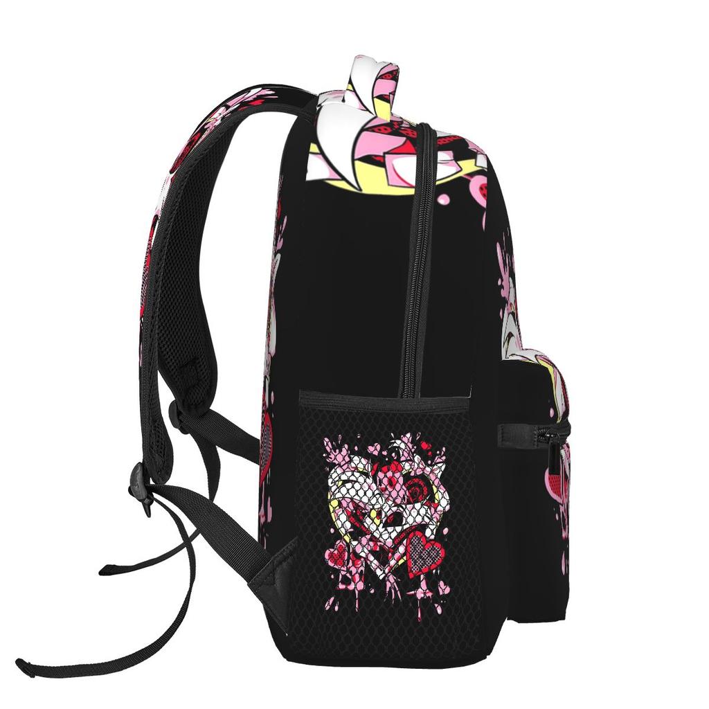 Hazbin Hotel Angel Dust Backpacks Boys Girls Bookbag Students School Bags Cartoon Travel Rucksack Shoulder Bag Large Capacity