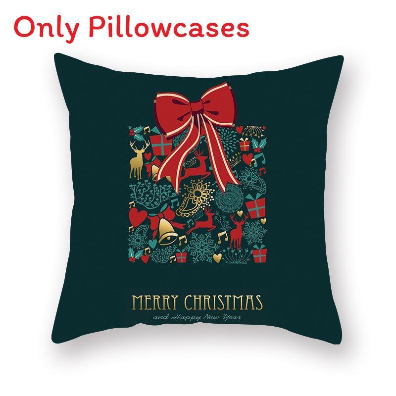 Merry Christmas Cushion Cover Xmas Home Sofa Throw Pillow Case Printing Garnish
