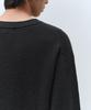 MUSINSA STANDARD [Victoria Wool] Minimal Ribbed V-Neck Knit [Dark Gray]