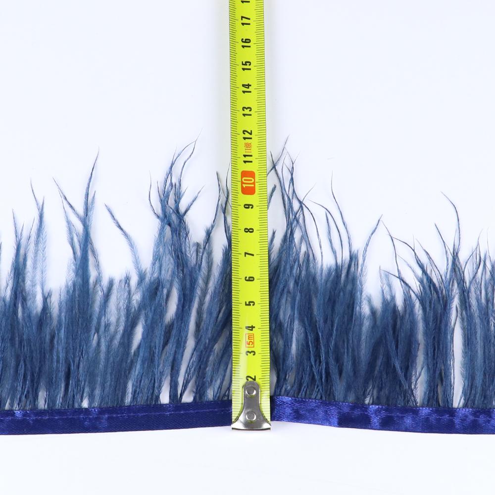 1 metr nadýchaný ozdobný lem z pštrosích per 8-10 cm přírodní péřová třásňová stuha pro řemesla svatební párty šití dekorace oblečení