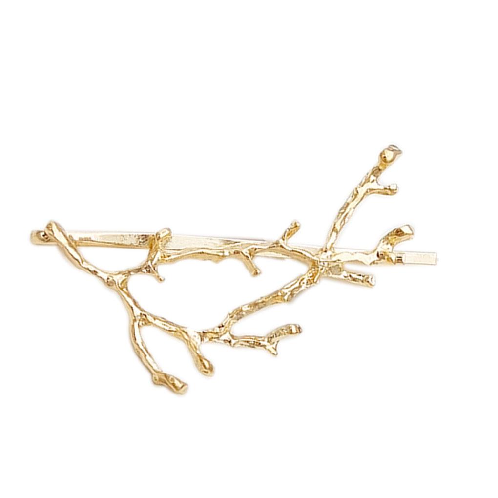 Fashion Girls Headwear Alloy Fashion Elegant Metal Tree Branch Hair Clip Jewelry
