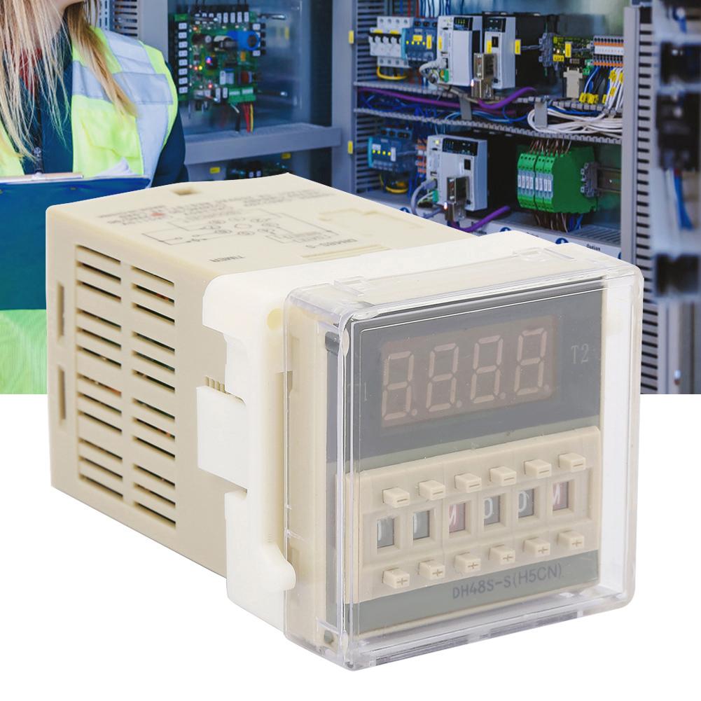 O111ROM DH48s s2Z Durable LCD Display Time Timer Delay Relay 8 Pins 0.1S99H (220VAC)