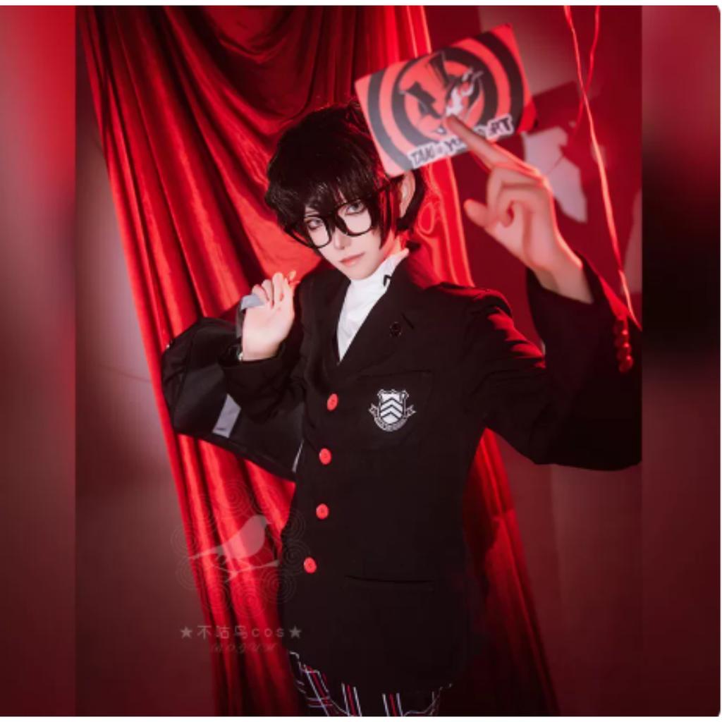 Persona 5 Kasumi Yoshizawa Costume de Cosplay Uniforme JK Insigne d'École Costume Tenue pour Filles Adultes Fête d'Halloween Jeu de Rôle
