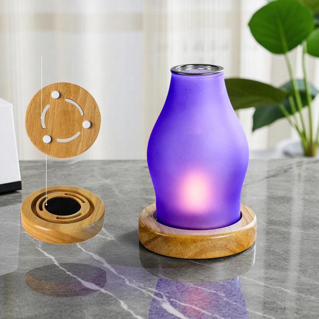 Agarwood Insulated Incense & Candle Aromatherapy Glass Burner Lamp