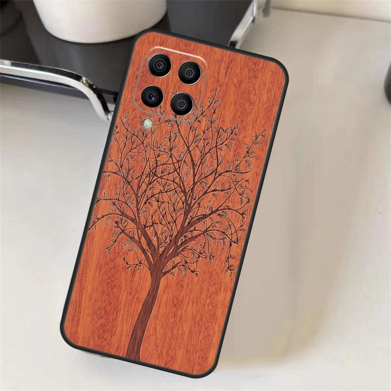 Natural Bamboo Wood Pattern Print Case For Samsung Galaxy M53 M33 M23 M13 M14 M34 M54 M12 M22 M32 M52 M11 M51 M30s M31s Cover