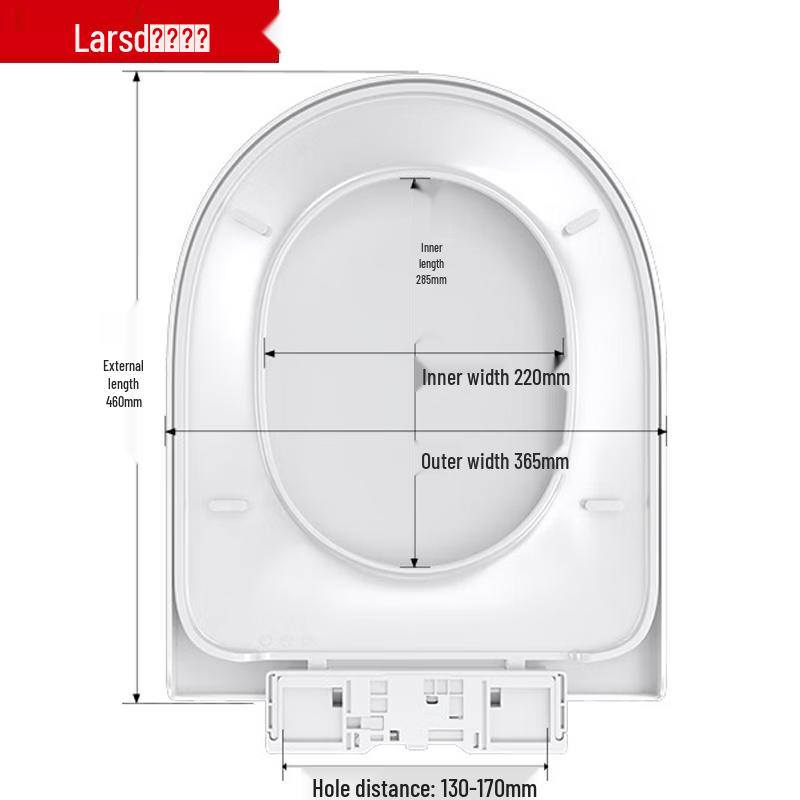 Larsd U-Shaped Thickened Slow-Close Toilet Seat