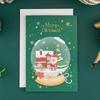 New Bronzing Christmas Card Cartoon Holiday Christmas Eve Christmas Card Blessing Wish Message Card