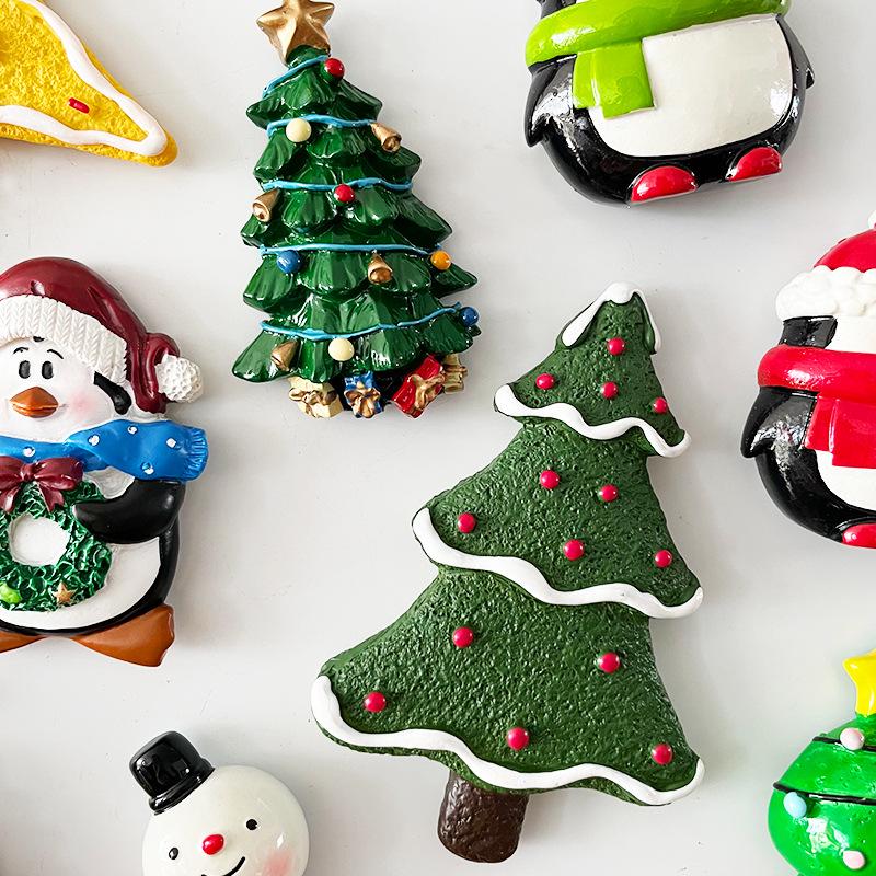 3D Nordic Santa & Reindeer Christmas Refrigerator Magnets