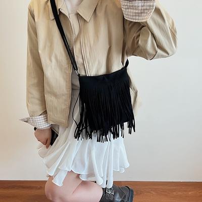Sommer Wildleder Fransen Große Tasche Neue Mode Matte Bucket Bag Premium Textur Umhängetasche Damentasche