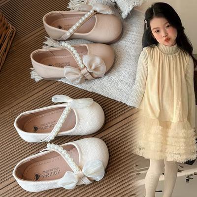 Girls' Leather shoes2026New Spring and Autumn Children's Shoes with Soft Soles, British Style Versatile Loafers, Girls' Princess Shoes