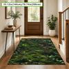 1pc 2D Flat Moss Greenery Printed Area Rug, Hand Washable Non-Slip Decor Mat for Living Room, Bedroom, Entryway & Spa