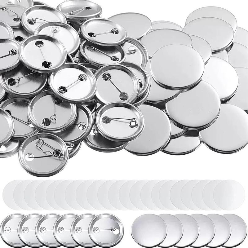 25-50Set/Lot 37mm Size Metal Badge Part DIY Blank Badge Accessories Badge Pin Button Maker Creative Art Craft Material Props ZYF