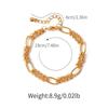 Minimalist Gold Plated Color Retention Neutral Thick Chain Handmade Plain Bracelet
