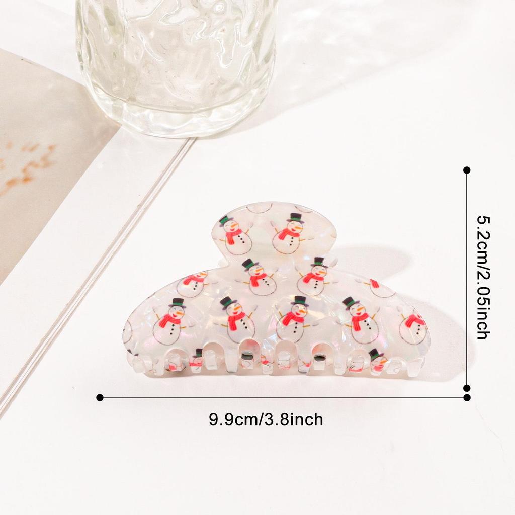 Zhuyao Pince à Cheveux Griffe Noël Grande - Pince Requin Festive pour Femmes