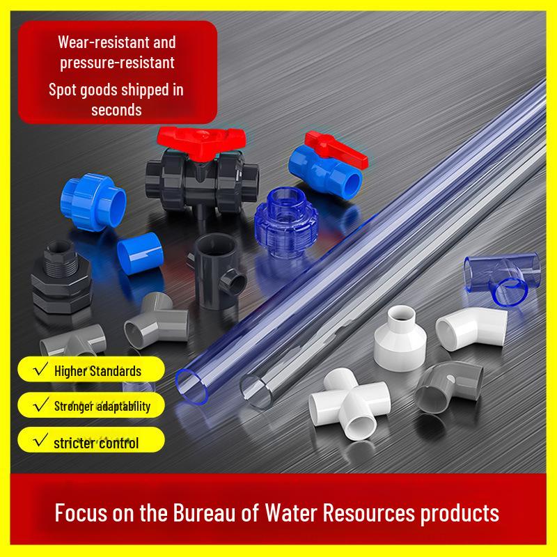 PVC Chemical-Grade Water Supply Ball Valve: Plastic Outlet Switch Valve In 4 Sizes (20, 25, 32, 40).