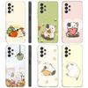 Cute Hamster Phone Case For Samsung Galaxy A91,A80,A73,A72 ,A71,A53A52,A32 ,A31A22,A21s,A20,Black Cover